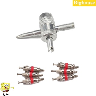 【BigH】 Disassembly Tool Four-in-one Disassembly Tool Tire Valve Core Removal Tool (1)