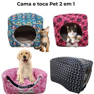 Cama Pet IGLU Caminha Para Cães e Gato 2 EM 1 TOCA G Com Brinde