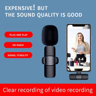 Novo Microfone De Lapela Sem Fio Portátil Áudio Vídeo Gravação Mic Para Ios Android Phone