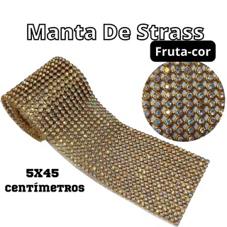 Manta De Strass Fruta Cor 5x45 Cm Qualidade AAA+
