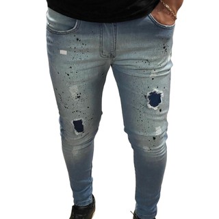 Calça Jeans Masculina Moda Skinny Detalhes