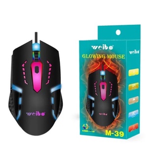 Mouse Com Fio Gamer USB Weibo M-39 Led RGB