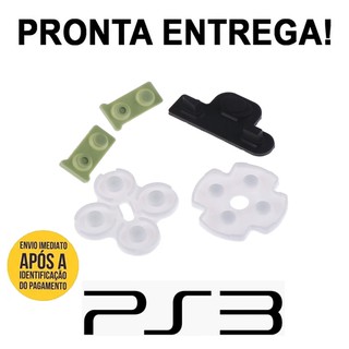 Kit Borracha Condutiva Para Controles De Playstation 3 Ps3