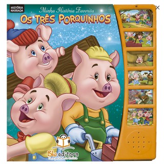 Livro Infantil Os Três 3 Porquinhos Livro Sonoro Crianças (1)