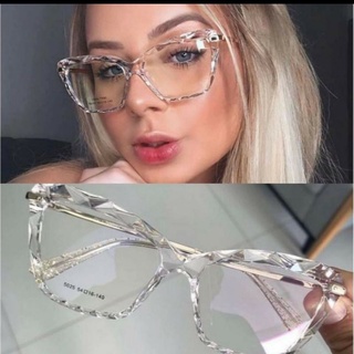 Armação de óculos para grau feminina transparente