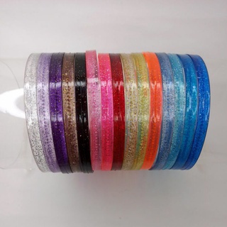 Kit com 5 Tiaras coloridas em acrílico com glitter