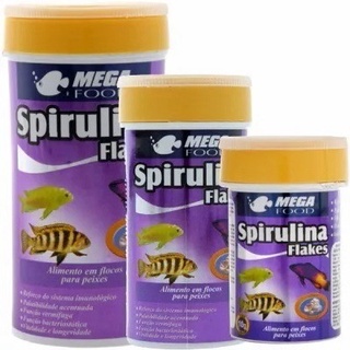 Alimento Em Flocos Para Peixes Spirulina Flakes 20g - Mega Food (1)