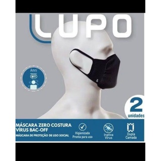 Mascara Lupo zero costura c/ 02 unidades