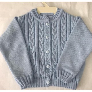 Cardigan De Lã Para Bebê Blusa C/botão De Trico Infantil (3)