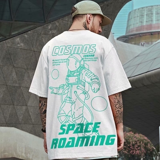 Camiseta Masculina Manga Curta Gola Redonda Estampa De Astronauta