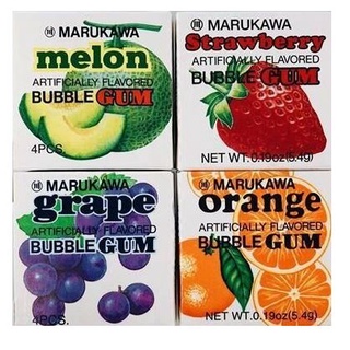 Chiclete de Marukawa (Sabores) Melão, Uva, Laranja ou Morango - Importado - Japão - Bubble Gum