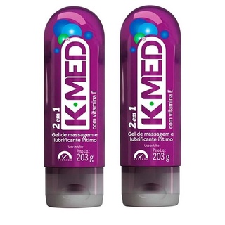 Kit K-Med 2 em 1 gel lubrificante 203g- 2 unidades