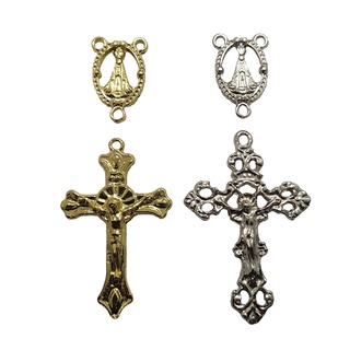 10 Entremeios Nossa Senhora Aparecida + 10 Crucifixo Dourado e Prata