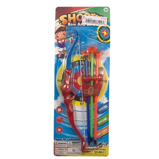 Arco e Flecha de brinquedo infantil com 3 flechas e suporte