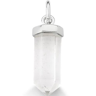 Pingente cristal pedra Quartzo Branco prata 925