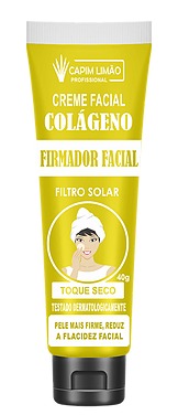 Kit 3 Creme de Colágeno + Firmador Facial + Filtro Solar Capim Limão 40g
