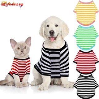 Roupas para animais de estimação/camisola listrada para cães/roupas para gatos