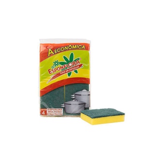 Kit 10 Esponjas de Lavar louça Esponflora Bucha Multiuso Dupla Face Para Cozinha e Banheiro (3)
