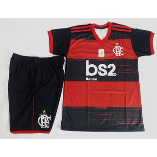Conjunto Infantil de Time Do Flamengo Vermelho - camisa + short - Hiper Promoção !!! (1)