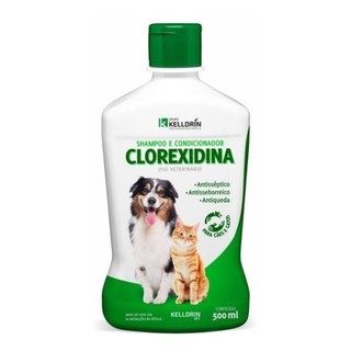 Shampoo Clorexidina Anti Seborreia Septico Queda Cães 5 Em 1
