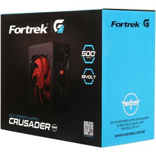 Fonte Atx Gamer 500w Fortrek Crusader 300w Rms Reais Bivolt-Nota Fiscal- (3)