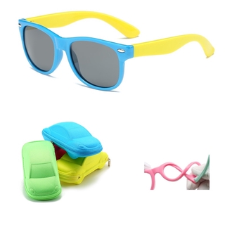 Óculos De Sol De Sol Polarizados Tr90 Para Meninos E Meninas Com Bolsa (1)