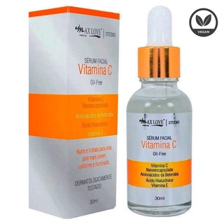 Sérum Facial De Vitamina C Max Love - Original - Para Anti Idade, Anti Envelhecimento - Sérum Vitamina C E Com Ácido Hialurônico Frete Gratis