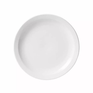 Jogo 6 Pratos Raso Jantar Em Porcelana Ceramica Branco e Colorido P/ Buffet E Restaurante 25 cm - Prato Refeição Self Serveci (2)