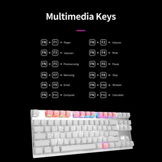 MOTOSPEED CK82 Mechanical Keyboard 87 Keys RGB Gaming Keyboard (9)