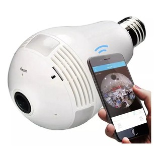 Camera Ip Seguraca Lampada Vr 360 Panoramica Espia Wifi V380 Infravermelho (6)