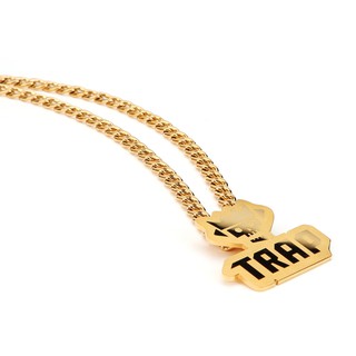 Free Fire Necklace “Trap” Pattern Golden Cool Hip Hop Funky Punk 60cm+5cmTail Chain (4)