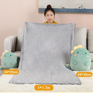 travesseiro de pelúcia de dinossauros com cobertor /almofada pequeno para dormir (3)