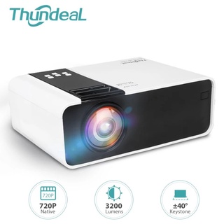 Projetor ThundeaL TD90 Portátil HD 1280x720P LED Projector Vídeo cinema em casa 3D