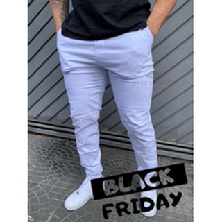 Calça Jogger Branca Com Elástico Na Cintura e Barra Promoção Black Friday Tecido Sarja Peruana Calca Para Homem e Mulher 2021 (4)