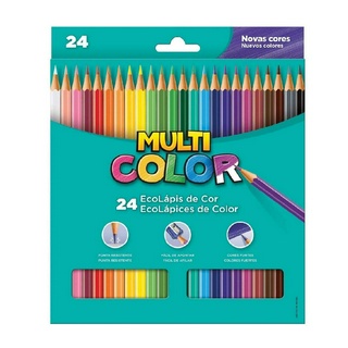 Lapis de Cor 24 cores Caixa Multicolor - Sub Linha Faber Castell - Cores Fortes