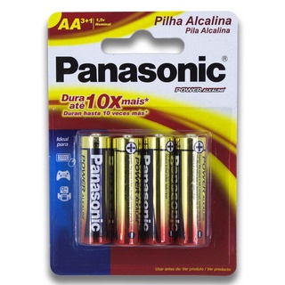 04 Pilhas Aa Pequena Alcalina Panasonic 1 Cartela