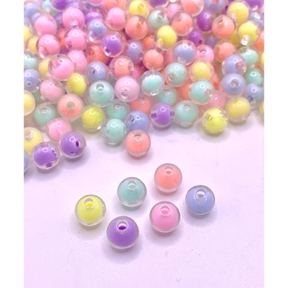 Aprx 370 Miçangas Bola Em Resina 8mm Candy Color Pulseira