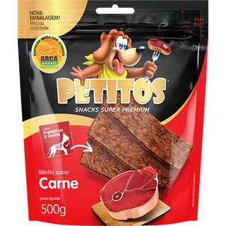 Petiscos Snack Petitos Para Cães Pequeno Médio e Grande Porte Premium Agrado Carne e Frango 500G