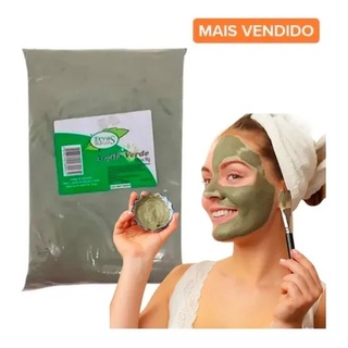 Argila Verde Pó Máscara Facial E Corporal Pacote De 1 K.G