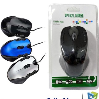 Mouse Optical 1600dpi COM FIO usb
