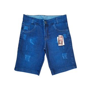 Kit 3 bermudas jeans shorts masculino infantil juvenil menino com regulador (5)