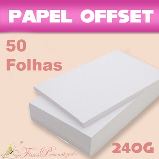 Papel OFFSET A4 240g (50 folhas)