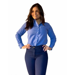 Calcas Jeans Femininas Branca e Azul Cintura alta C/lycra Levanta Bumbum