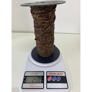Fio náutico 5/1 marrom com lurex cobre - 290 gramas