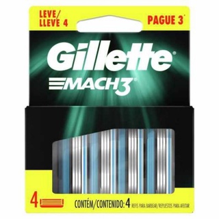 Recarga do Aparelho de Barbear Gillette Mach3 4 unidades (1)