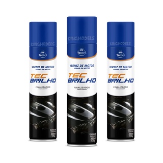 3pçs Verniz Para Motor Tecbril Spray Alta Performance 300ml