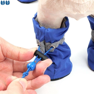 『27 Pets』4Pcs Dog Boots Shoes Anti Slip Waterproof Cat Suppile