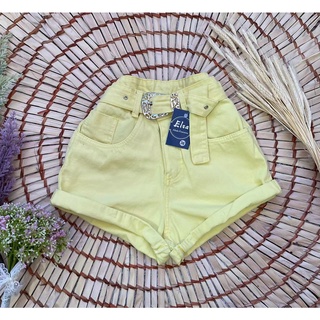 Shorts coloridos com cinto feminina/Shorts jeans (5)