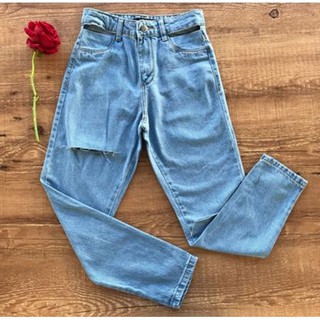 Calça Jeans Feminina Com Detalhe Vazado No Bolso Linda (3)