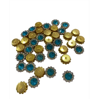 Enfeites com Strass - Azul Tiffany 10MM - Pct c/ 20 Unid